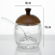 Acrylic Sugar Bowl With Wooden Lid